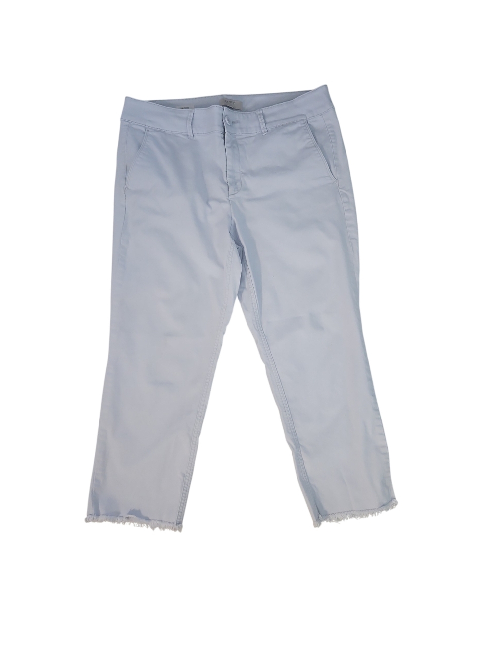 Loft Girlfriend Chino Pants size 12P Pastel Baby Blue Stretch X-2515